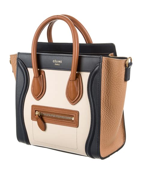 celine nano luggage second hand|celine shoulder luggage tote price.